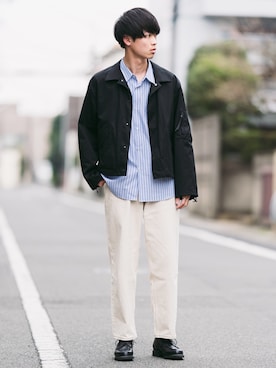「RYO TAKASHIMA（リョウタカシマ）のアイテム（ジャケット/アウター）」を使った、Suzuさん（メンズ・182cm）の春コーディネート