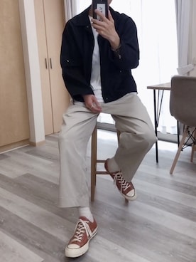 「MADE IN USA（メイドインユーエスエー）のMADE IN THE USA/メイドインザユーエスエー NORMAL SQUARE BRACELET/ノーマルスクエアブレスレット（ブレスレット）」を使った、Suzuさん（メンズ・182cm）の春コーディネート