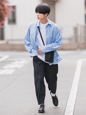 「RYO TAKASHIMA（リョウタカシマ）のアイテム（トップス）」を使った、Suzuさん（メンズ・182cm）の春コーディネート