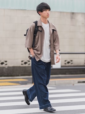 「MADE IN USA（メイドインユーエスエー）のMADE IN THE USA/メイドインザユーエスエー NORMAL SQUARE BRACELET/ノーマルスクエアブレスレット（ブレスレット）」を使った、Suzuさん（メンズ・182cm）の春コーディネート