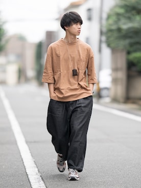 「ITTI（イッチ）のアイテム（アクセサリー）」を使った、Suzuさん（メンズ・182cm）の夏コーディネート