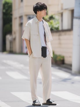 「ADER error（アーダーエラー）のアイテム」を使った、Suzuさん（メンズ・182cm）の夏コーディネート