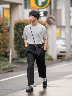 「ITTI（イッチ）のアイテム」を使った、Suzuさん（メンズ・182cm）の夏コーディネート
