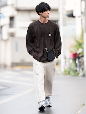 「ITTI（イッチ）のアイテム」を使った、Suzuさん（メンズ・182cm）の秋コーディネート