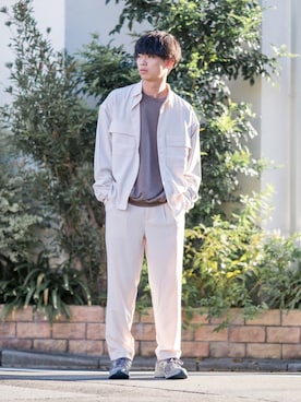 「LILL（リル）のアイテム（スウェット）」を使った、Suzuさん（メンズ・182cm）の秋コーディネート