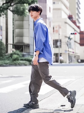 「newbalance2002」｜「アイテム（パンツ）」を使った、Suzuさん（メンズ・182cm）の秋コーディネート
