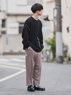 「ITTI（イッチ）のアイテム」を使った、Suzuさん（メンズ・182cm）の秋コーディネート