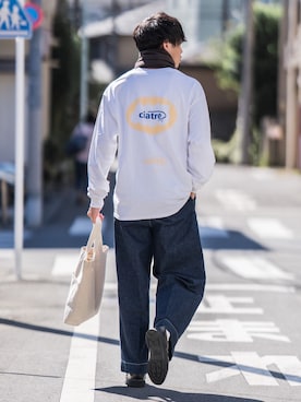 「elegancese（エレガンセーゼ）のアイテム」を使った、Suzuさん（メンズ・182cm）の秋コーディネート