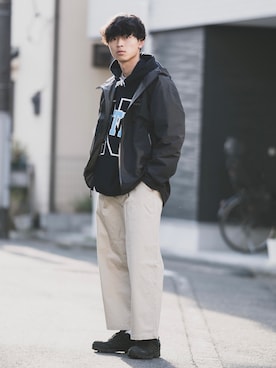「ARC'TERYX（アークテリクス）のアイテム（ジャケット/アウター）」を使った、Suzuさん（メンズ・182cm）の冬コーディネート