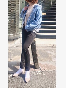 「平成最後のWEARISTAセンバツ」｜「アイテム（デニムジャケット）」を使った、yuunia2さん（レディース・169cm）の春コーディネート
