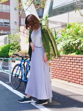 「ウエストイン」｜「アイテム（ジャケット/アウター）」を使った、yuunia2さん（レディース・169cm）の春コーディネート