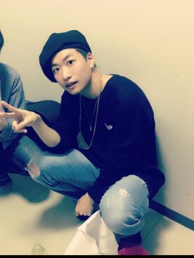 「VANQUISH」｜「アイテム（アクセサリー）」を使った、服太郎さん（メンズ・171cm）の冬コーディネート