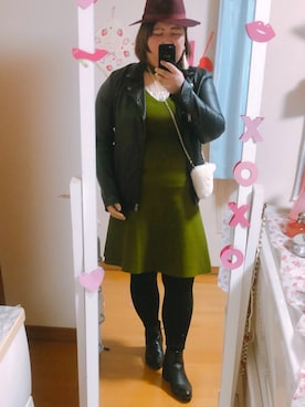 「夢展望（ユメテンボウ）のアイテム（帽子）」を使った、麗園ファンタジー〇*ﾟさん（レディース・163cm）の冬コーディネート