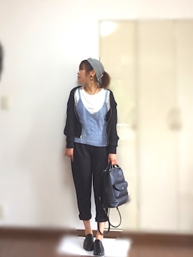 「OZOC（オゾック）のアイテム（バックパック/リュック）」を使った、ゆー🐣さん（レディース・156cm）の春コーディネート