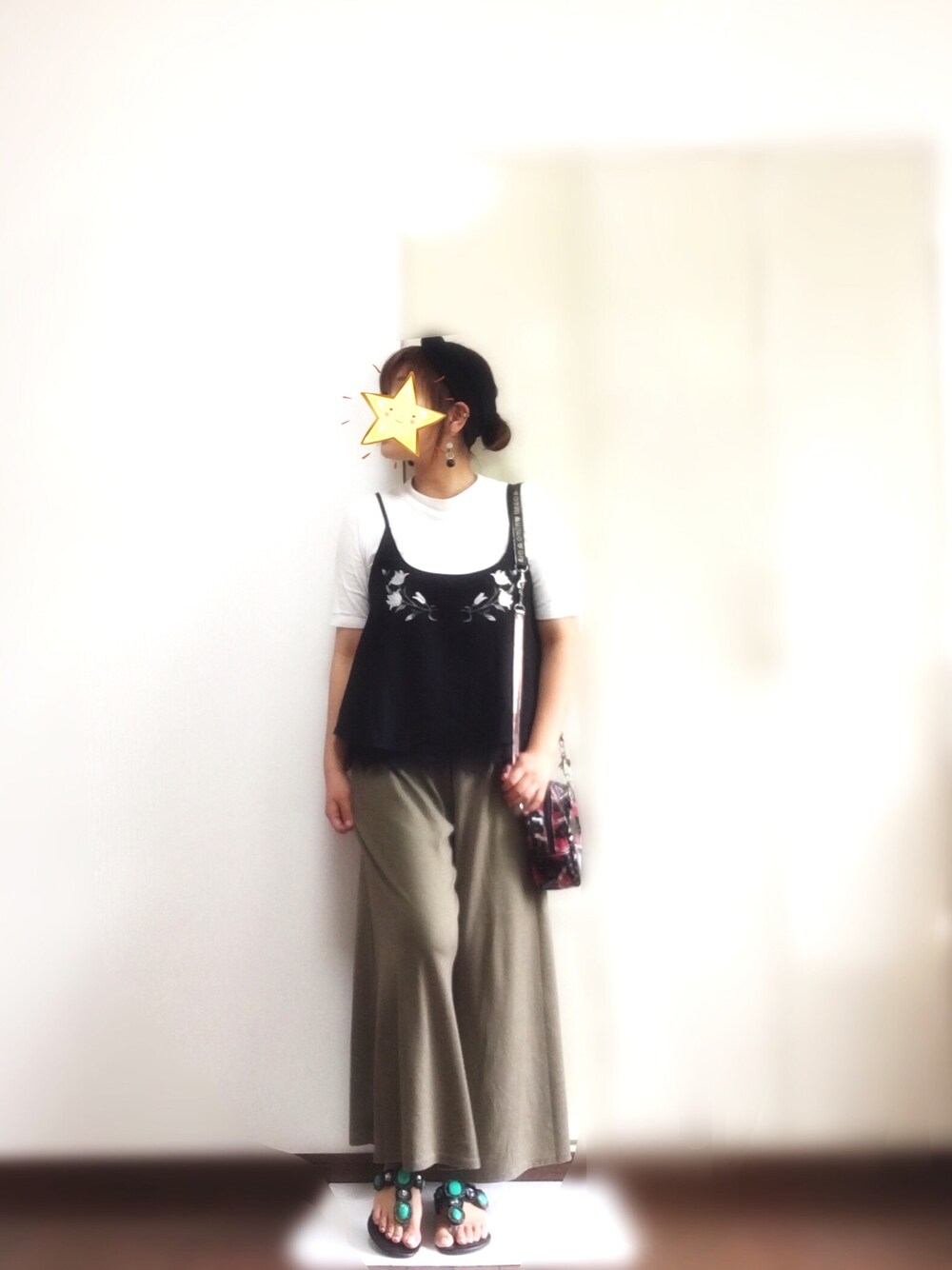 「シンプル、プチプラコーデ、ママコーデ、おしゃれさんと繋がりたい、男の子ママ、プチプラ」｜「GUのアイテム（Tシャツ/カットソー、ホワイト系）」を使った、ゆー🐣さん（レディース・156cm）の夏コーディネートの1枚目の写真