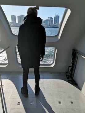 「DRKSHDW by RICK OWENS（ダークシャドウ バイ リックオウエンス）のアイテム（パーカー）」を使った、すーさんさん(^o^)🎤さん（メンズ・168cm）の秋コーディネート