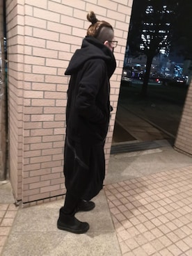 「DRKSHDW by RICK OWENS（ダークシャドウ バイ リックオウエンス）のアイテム（パーカー）」を使った、すーさんさん(^o^)🎤さん（メンズ・168cm）の秋コーディネート