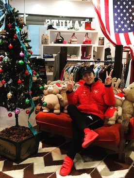 「ラルフローレン」｜「アイテム（ダウンジャケット/コート）」を使った、いたちさん（メンズ・175cm）の冬コーディネート