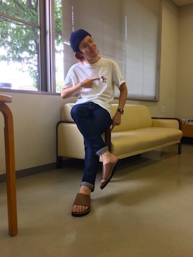 「サンダルマン」｜いたちさん（メンズ・175cm）の夏コーディネート