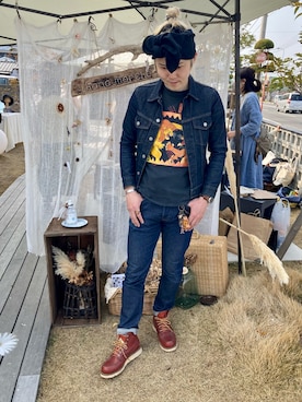 「disney」｜「アイテム（アナログ腕時計）」を使った、いたちさん（メンズ・175cm）の春コーディネート