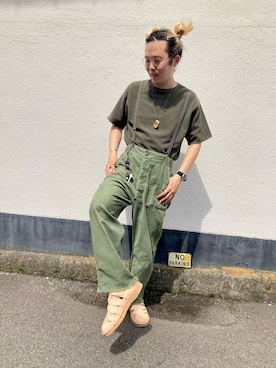 「ワッフル」｜「アイテム（アナログ腕時計）」を使った、いたちさん（メンズ・175cm）の夏コーディネート