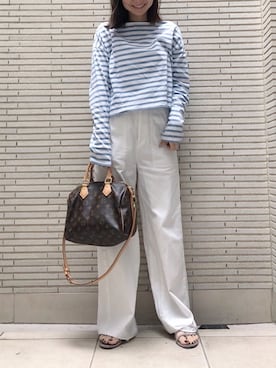 「eleventy（イレブンティ）のアイテム」を使った、mikitiさん（レディース・157cm）の夏コーディネート