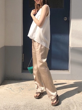「RAINBOW（レインボー）のアイテム」を使った、mikitiさん（レディース・157cm）の夏コーディネート