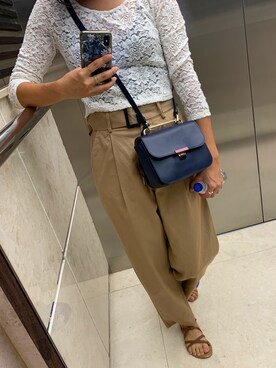 Furla フルラ のショルダーバッグ ブルー系 を使った人気ファッションコーディネート Wear