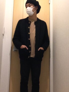 「nano・universe」｜「アイテム（ハンチング/ベレー帽）」を使った、mattun385さん（メンズ・167cm）の秋コーディネート