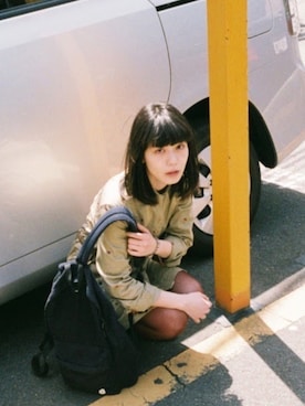 「アイテム（シャツワンピース）」を使った、瀬戸かほさん（レディース・168cm・20代）の春コーディネート
