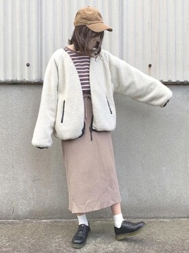 「Kastane（カスタネ）のアイテム（ブルゾン）」を使った、ukiさん（レディース・155cm）の冬コーディネート