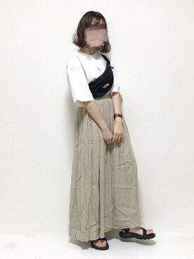 「DAISY（デイジー）のアイテム」を使った、ukiさん（レディース・155cm）の夏コーディネート