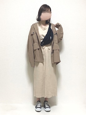 「apres jour mignon（アプレジュールミニョン）のアイテム（ブルゾン）」を使った、ukiさん（レディース・155cm）の夏コーディネート