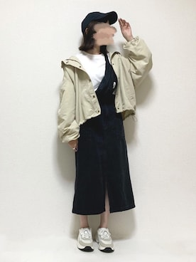 「kutir（クティール）のアイテム（マウンテンパーカー）」を使った、ukiさん（レディース・155cm）の秋コーディネート