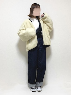 「Kastane（カスタネ）のアイテム（ブルゾン）」を使った、ukiさん（レディース・155cm）の秋コーディネート