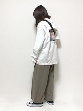 「ゆるカジ」｜「アイテム（その他）」を使った、ukiさん（レディース・155cm）の冬コーディネート