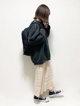 「カジュアルダウン」｜「アイテム（その他）」を使った、ukiさん（レディース・155cm）の冬コーディネート