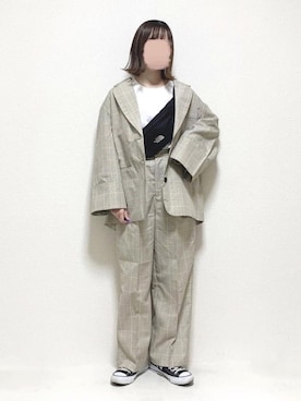 「メンズライクコーデ」｜「アイテム（その他）」を使った、ukiさん（レディース・155cm）の春コーディネート