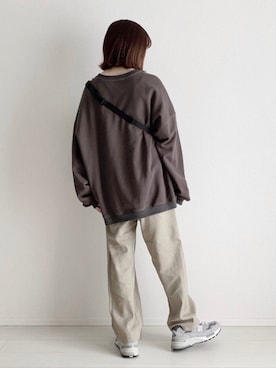 「flaner（フラネ）のアイテム（パンツ）」を使った、ukiさん（レディース・155cm）の秋コーディネート