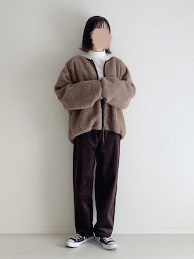 「flaner（フラネ）のアイテム（ブルゾン）」を使った、ukiさん（レディース・155cm）の秋コーディネート