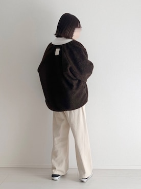 「flaner（フラネ）のアイテム（パンツ）」を使った、ukiさん（レディース・155cm）の秋コーディネート