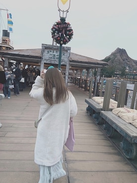 「merry jenny（メリージェニー）のアイテム（その他アウター）」を使った、maさん（レディース・156cm）の冬コーディネート