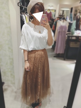 「coca（coca）（コカ）のアイテム（帽子）」を使った、★しおりんさん（レディース・164cm）の夏コーディネート