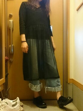 「ローカット」｜「アイテム（ワンピース/ドレス）」を使った、k@n@さん（レディース・155cm）の夏コーディネート