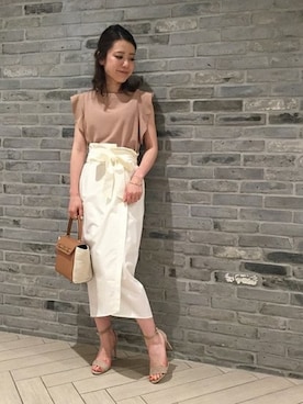 Noble天神ビオロ店スタッフさん（レディース・163cm）の春コーディネート