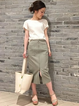 Noble天神ビオロ店スタッフさん（レディース・163cm）の春コーディネート