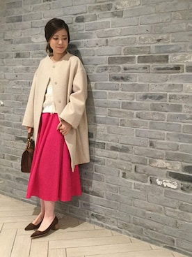 「Noble（ノーブル）のアイテム（その他アウター）」を使った、Noble天神ビオロ店スタッフさん（レディース・163cm）の秋コーディネート