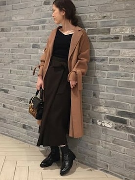 「おでかけ」｜Noble天神ビオロ店スタッフさん（レディース・163cm）の秋コーディネート