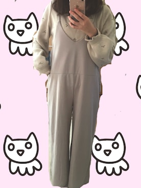 「小花柄」｜「アイテム（オールインワン・サロペット）」を使った、m ＊・゜さん（レディース・151cm）の春コーディネート