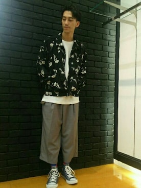 「JUNRED（ジュンレッド）のアイテム（ブルゾン）」を使った、Daikiさん（メンズ・174cm）の春コーディネート